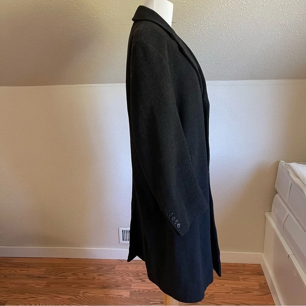 Nautica Wool Blend Dark Charcoal Topcoat